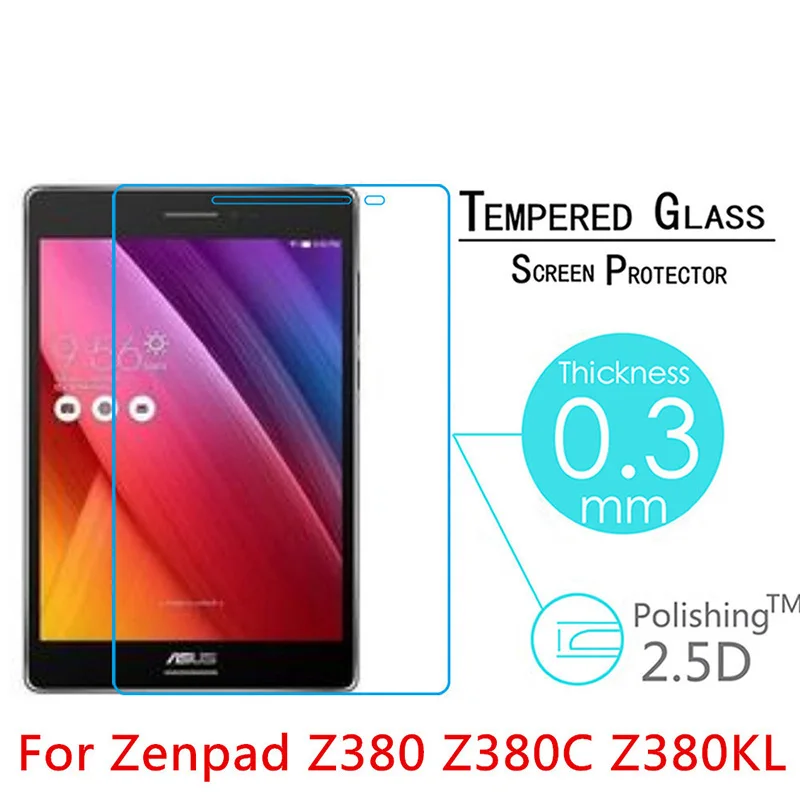 

Закаленное стекло для Asus ZenPad 8,0, Защитная пленка для планшета 8 дюймов, 9H Premium 0,3 мм, Z380, Z380C, Z380M, Z380KL