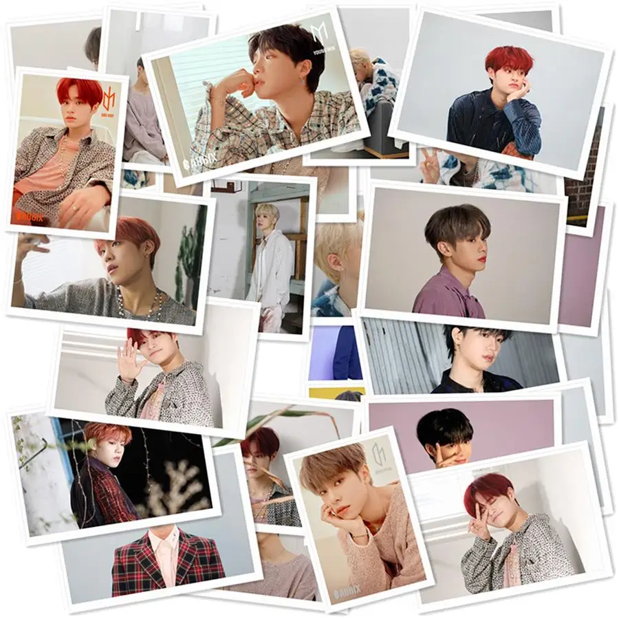 Kpop AB6IX B: полный Polaroid ЛОМО карта с фотографией Woojin молодых мин коллективных карты HD Фотокарта 40 шт./компл