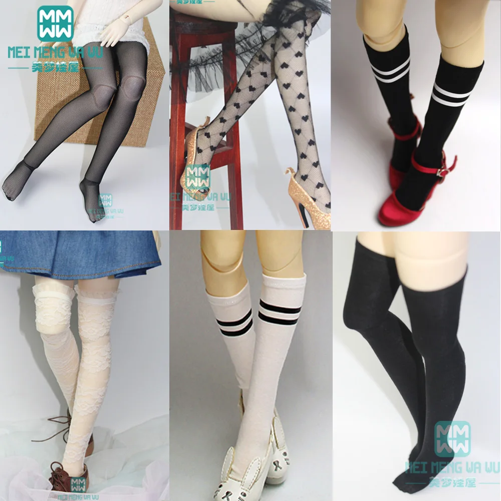 BJD аксессуары для 1/3 1/4 1/6 BJD SD DD куклы модные полосатые носки, сетчатые чулки, кружевные чулки