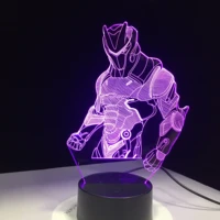 hot game action figure 3d lamp crystal rgb changeable mood lamp 7 color light base cool night light for kids gift dropshipping