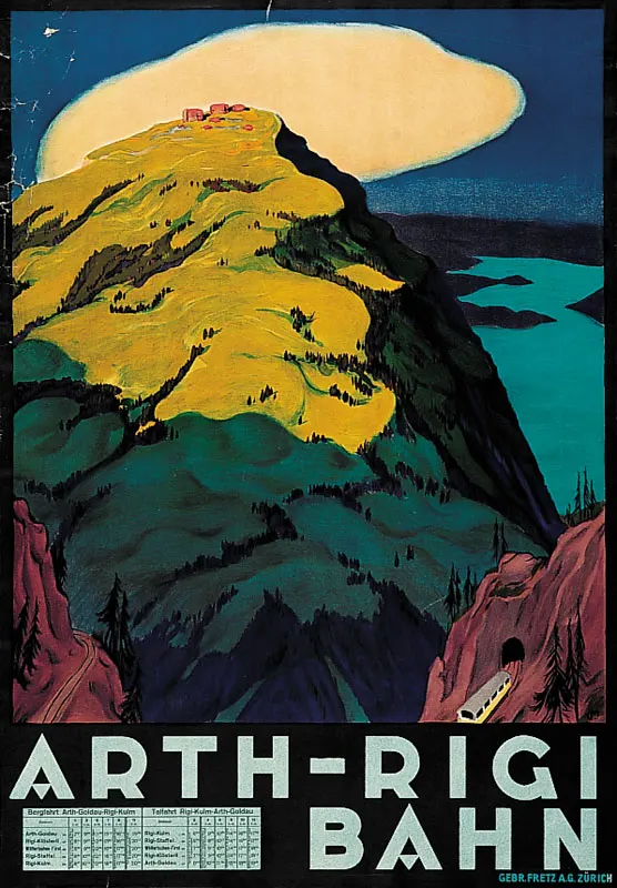 Швейцария Люцерна Туризм постеры Arth-Rigi-образный классические настенные наклейки