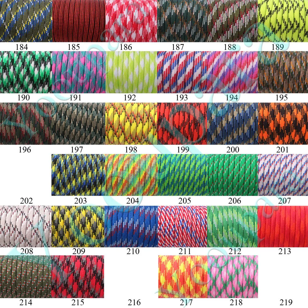 1000FT Паракорд 550 парашютный шнур веревка Cuerda Escalada 7 нитей Открытый Campling Survival Paracord 252