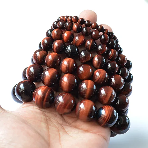 Новый красный браслет из натурального камня браслеты с тигровым глазом