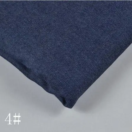 6 dark blue High quality Denim fabric light and breathable thin cotton denim fabric for jeans T-shirt dress and bags 45X145cm/pc TJ4512-1 - Цвет: 6 dark blue