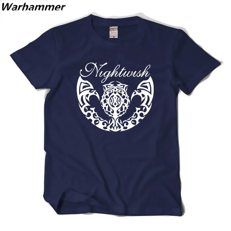Warhammer Nightwish Metal Rock футболка Homme Лето Новый Fan хлопок с круглым вырезом короткий