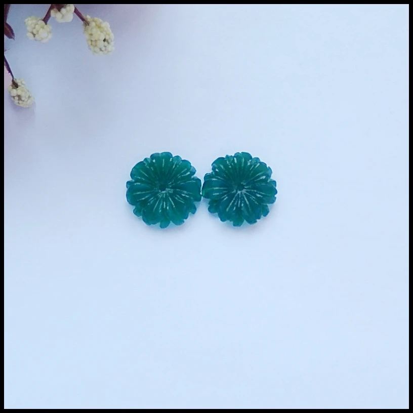 

Natural Gemstone Green Agate fashion women Earring Bead,16x4mm,3.04g