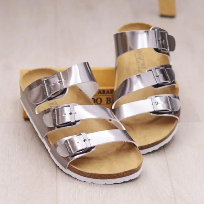 Пробковые сандалии женские на платформе босоножки с узкими лентами Вьетнамки