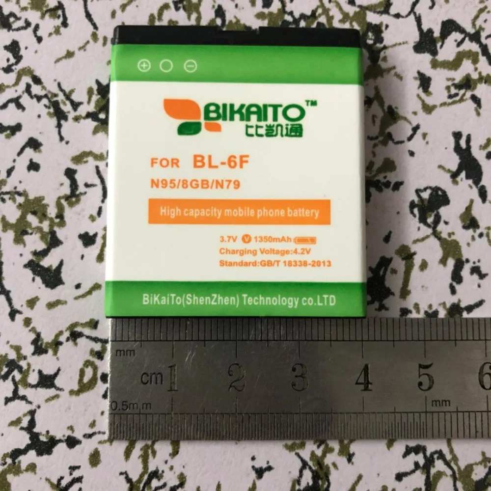 BIKAITO 1350mAh BL 6F литий ионный полимерный аккумулятор для Nokia N95 8G N78 N79 6788|Аккумуляторы