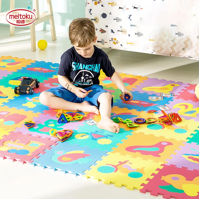 Meitoku baby EVA пенопластовый игровой коврик головоломка/Блокировка транспортировки