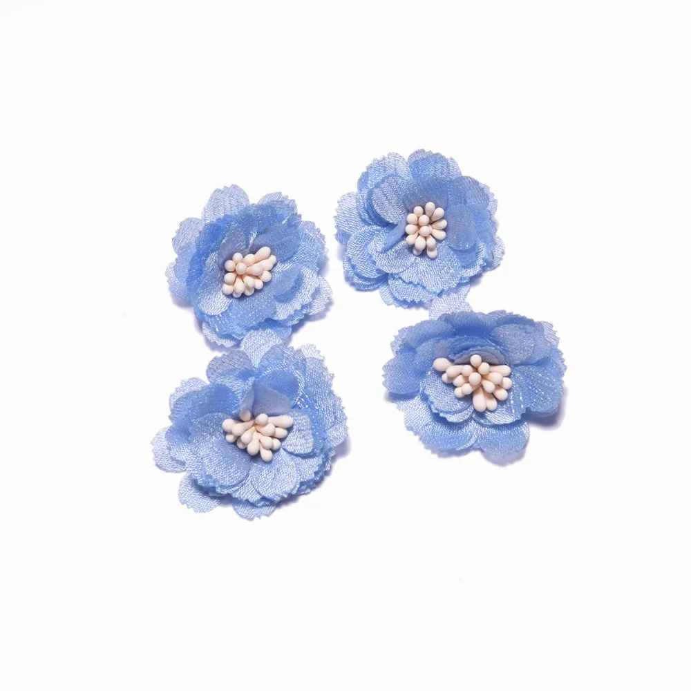 CHENGRUI F106 3.5cm cloth flower patches for clothes diy craft supplies.craft material supplies 4pcs/bag | Дом и сад