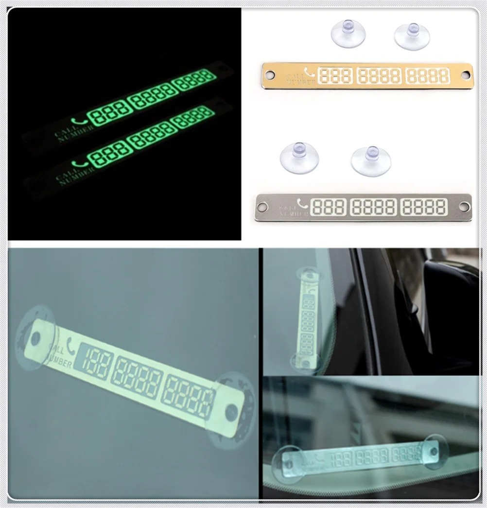 Автомобисветильник временная парковочная табличка ночной номер телефона