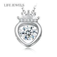 authentic 100 925 sterling silver lovely crown exquisite heart lovel women pendant necklace luxury sterling silver jewelry gift