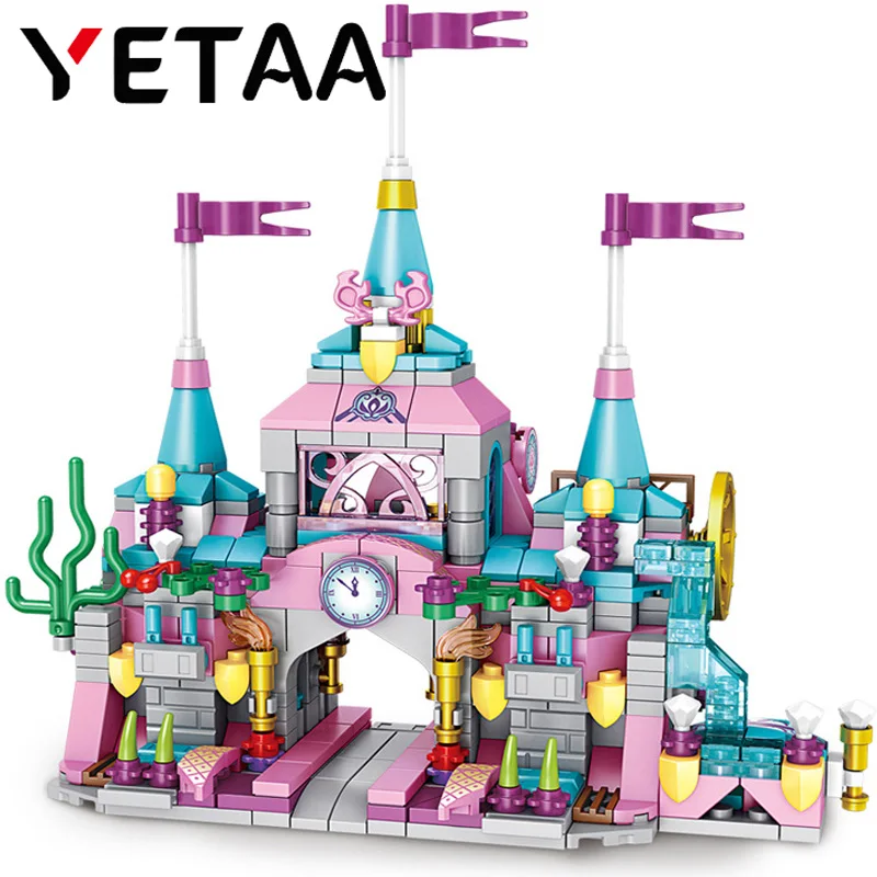 Yetaa девочек игра развитие игрушки королевский замок домик блоки legoe друзья Minecraft