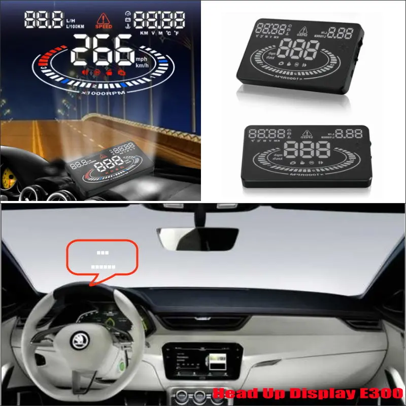 For Skoda Superb/Yeti/Fabia/Octavia 2010-2019 Car OBD HUD Head Up Display Driving Screen Projector Reflecting Windshield