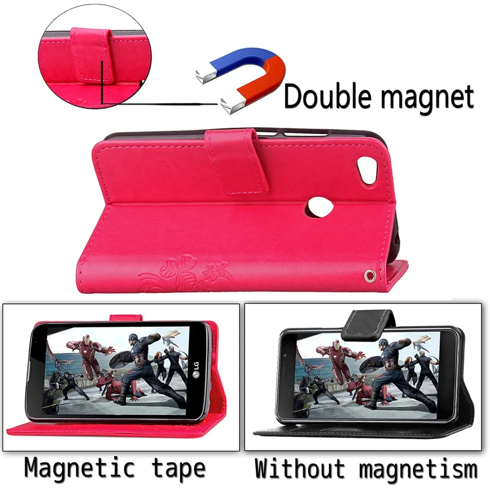 Чехол-книжка для Xiaomi Redmi Note 5A искусственная кожа с подставкой и держателем карт -