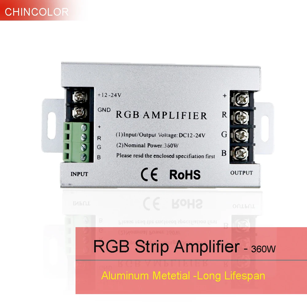 

Светодиодная лента RGB усилитель сигнала DC12-24V 360 Вт 30A для 5050 3528 RGB Светодиодная лента алюминиевая длинная продолжительность службы Быстрая д...