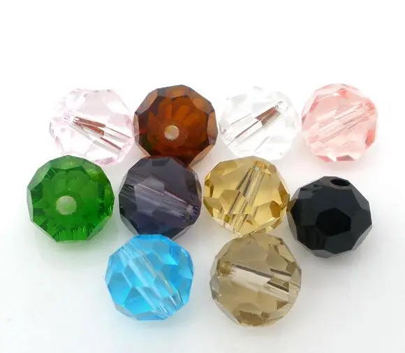 DoreenBeads розница 50 шт. смешанные Кристальные стеклянные граненые круглые бусины 5000