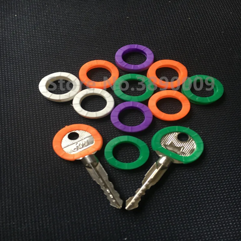 

5000 pcs New hollow environmental multi-color rubber soft key lock key cover key set car key ring key package