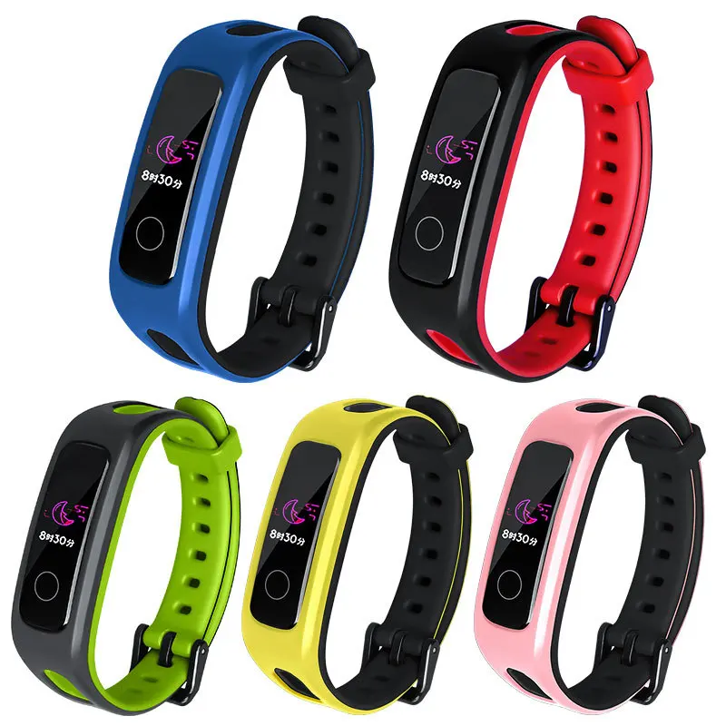 Hangrui силиконовый ремешок для huawei Honor Band 4, версия для бега, умный Браслет, ремешок для часов, красочные аксессуары для Honor Band 4 3