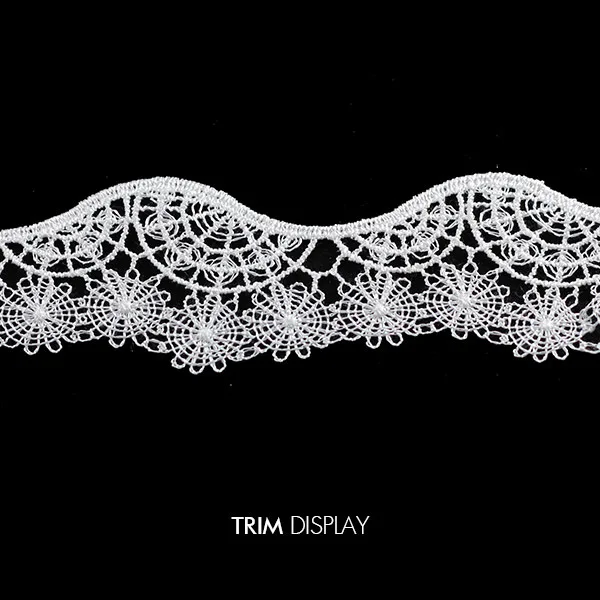 Вышитая отделка Кружева белый мотив Ткань Венецианская вышивка Скрапбукинг