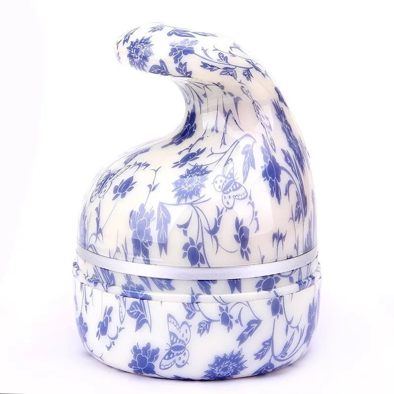 blue flower Мягкий Электрический массажер для домашних животных, зарядка через usb, 3D Головка кошки, всенаправленный автоматический вращающийся массажер, моющийся, забавная игрушка для кошек, для домашних собак - Цвет: blue flower