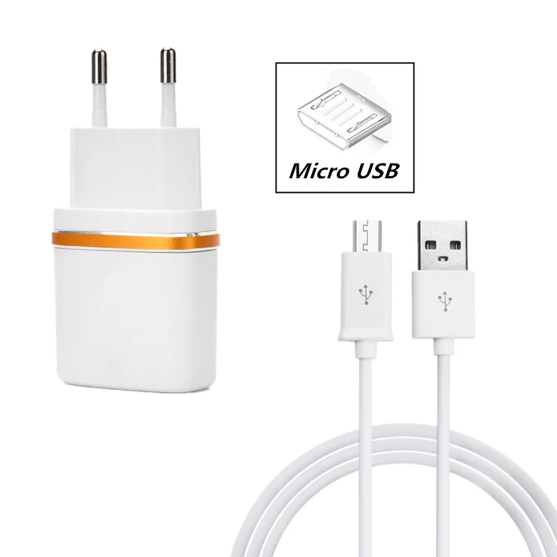Зарядное устройство для путешествий с европейской вилкой и кабель Micro USB Для Huawei P