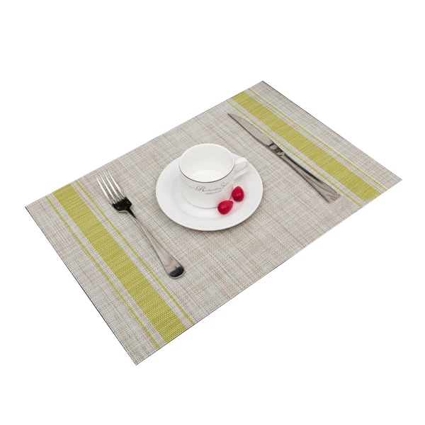 opening promotion-Simple Skid stripe Pattern Placemats Insulation Dining Room Table Mats | Дом и сад