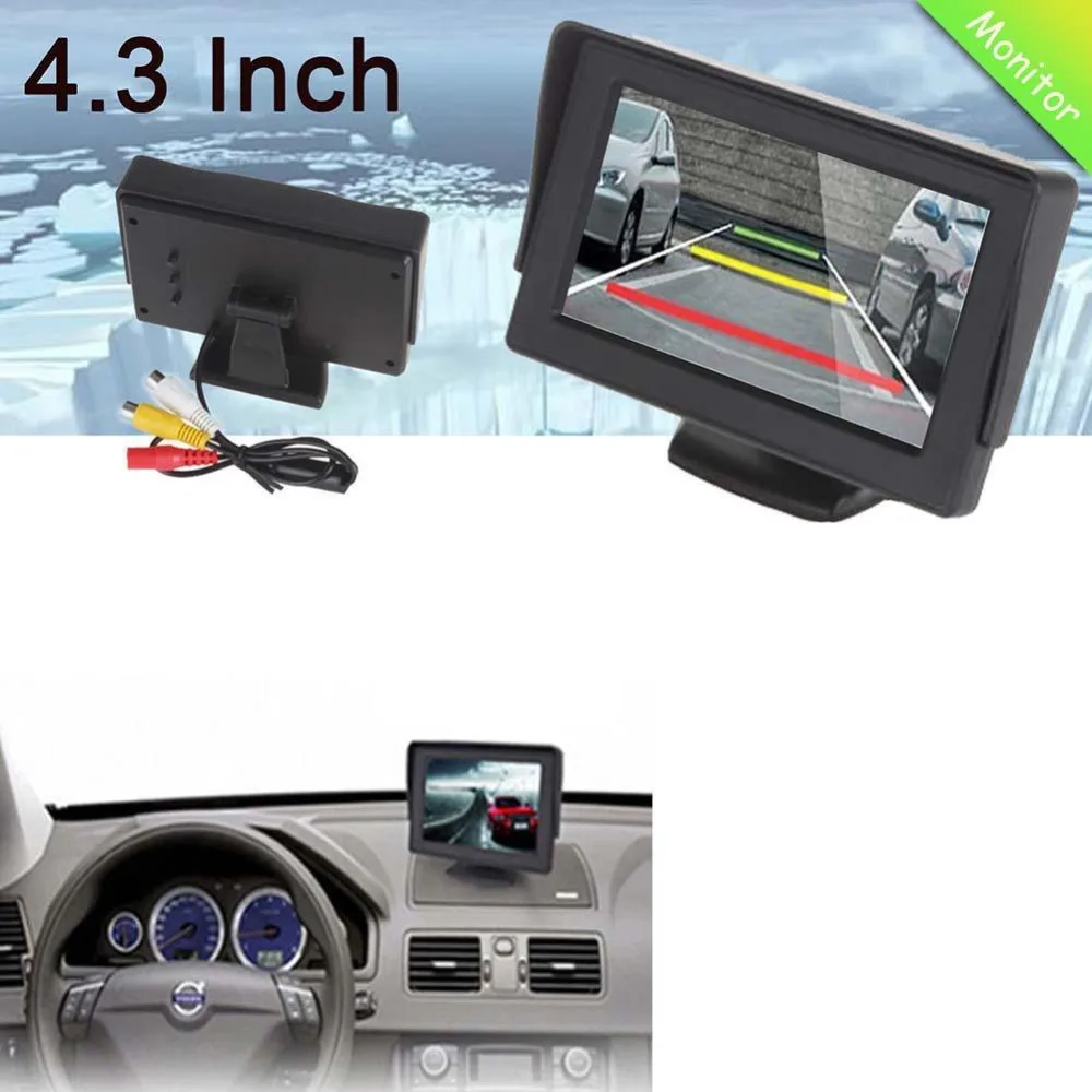 2019 ENW 4 3 дюймов складной автомобильный монитор TFT lcd дисплей камера s заднего вида