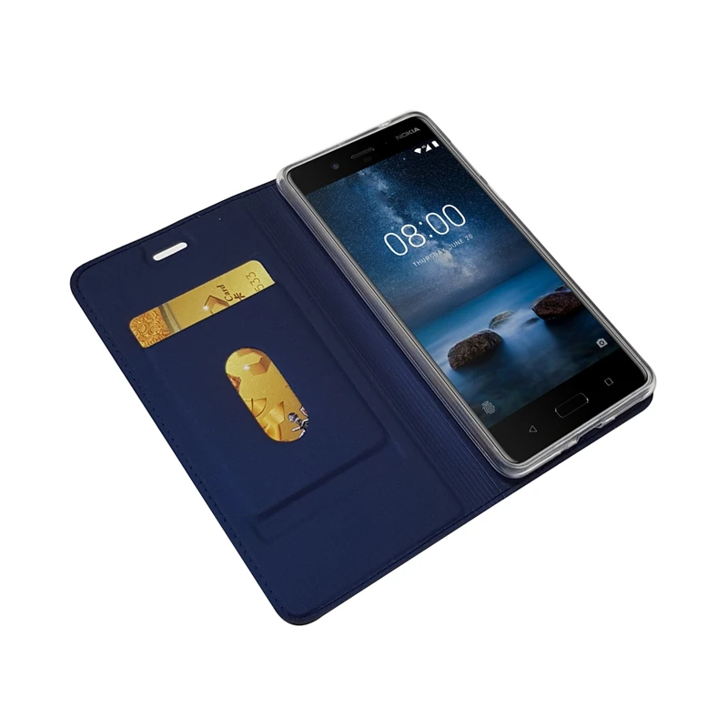 Чехол Etui для Nokia 5 Роскошный кожаный флип кошелек силиконовый чехол телефона Nokia5