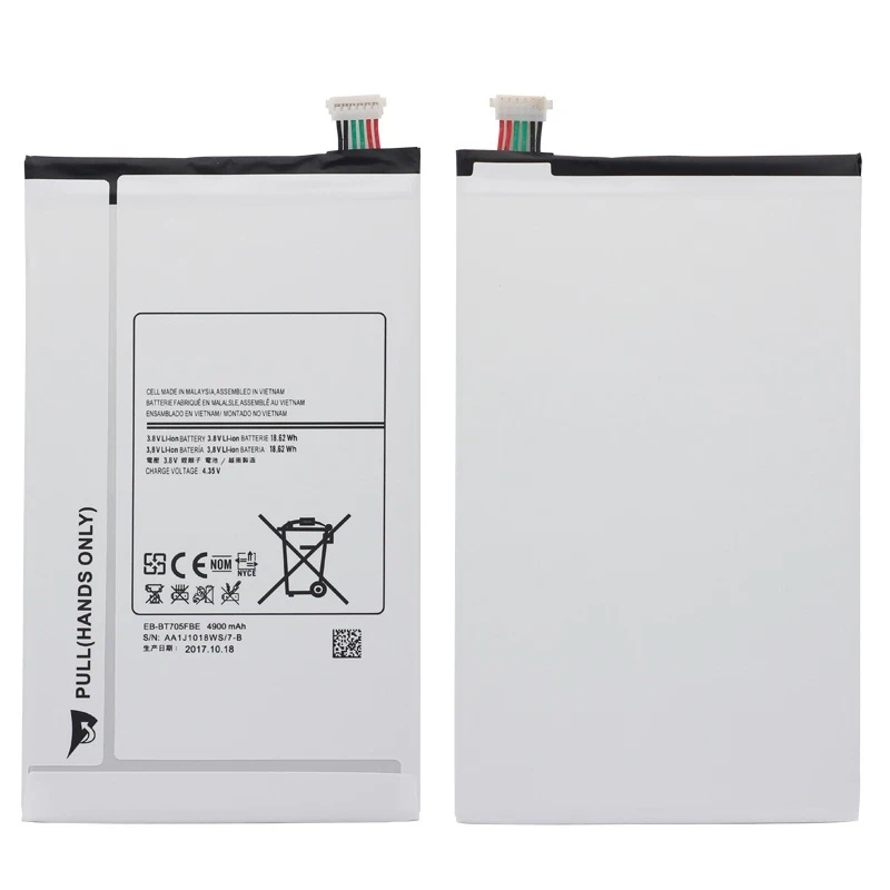 Оригинальная замена Батарея EB BT705FBC BT705FBE для Samsung Galaxy Tab S 8 4 T700 T705 планшет 4900 мА/ч +