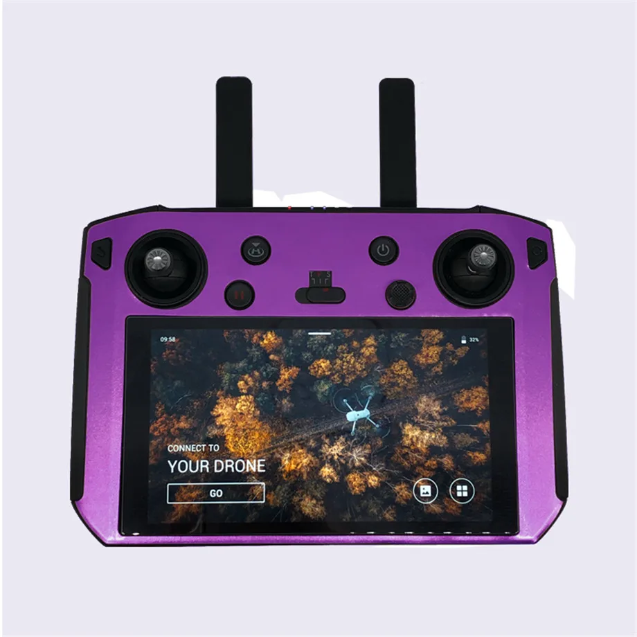 purple remote Флуоресцентный Стикеры кожи тела Стикеры s Для DJI Mavic Pro/Air 2/Pro/зум сумка для корпуса дрона Водонепроницаемый 3M Стикеры для DJI умный контроллер кожи - Цвет: purple remote