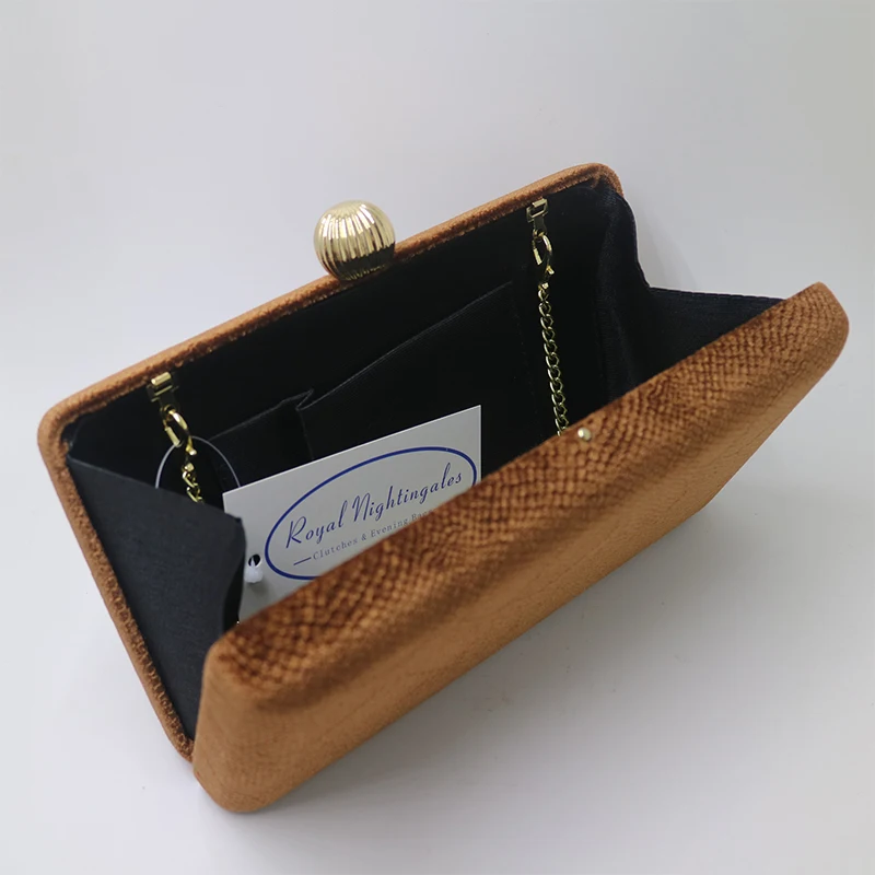 Королевские ночные клатчи новинка 2019 кофейно-коричневая жесткая коробка