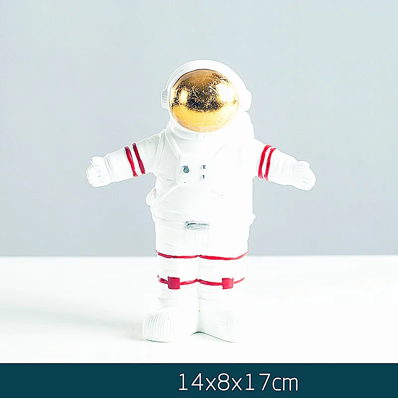 Белый Космический человек, модель космонавта, скульптура, креативная статуя космонавта, мода, Северная Европа, украшения для дома, изделия из смолы, L2700 - Цвет: Белый