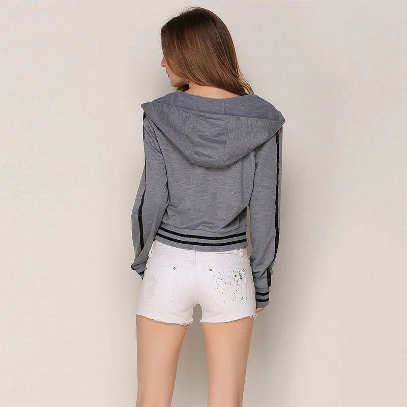 BBX Lephsnt 2018 Spring Women Sweatershirt Short Deep V neck Sexy Crossing Straps Long-Sleeved Pullovers Hoodies Solid Color Top | Женская