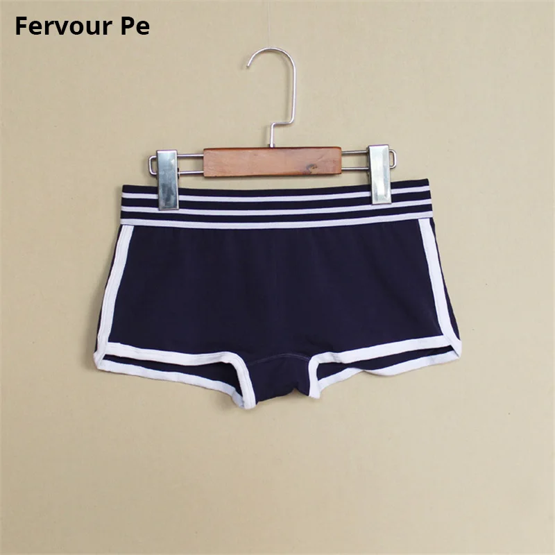 

Fervour pe woman Pure Cotton Underwear Plus Size Stretch Pure color Women Panties Boyshort handsome neutral Brief M-2XL A19033