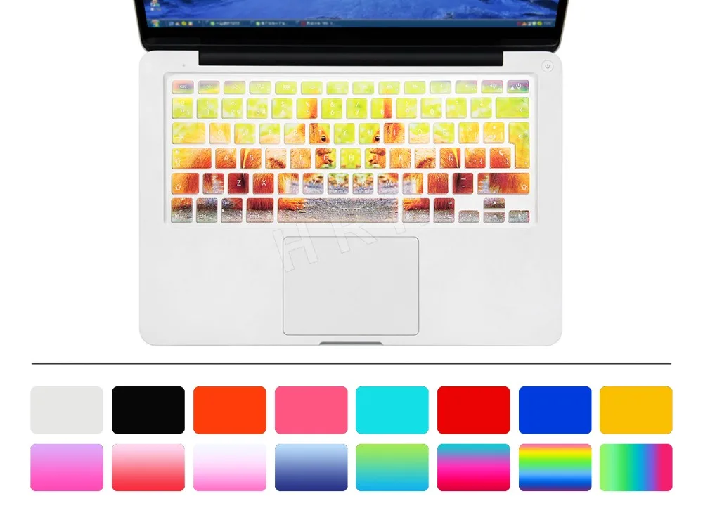 Силиконовый чехол для Macbook Pro Air Защитная крышка клавиатуры 13 15 17 Retina белка