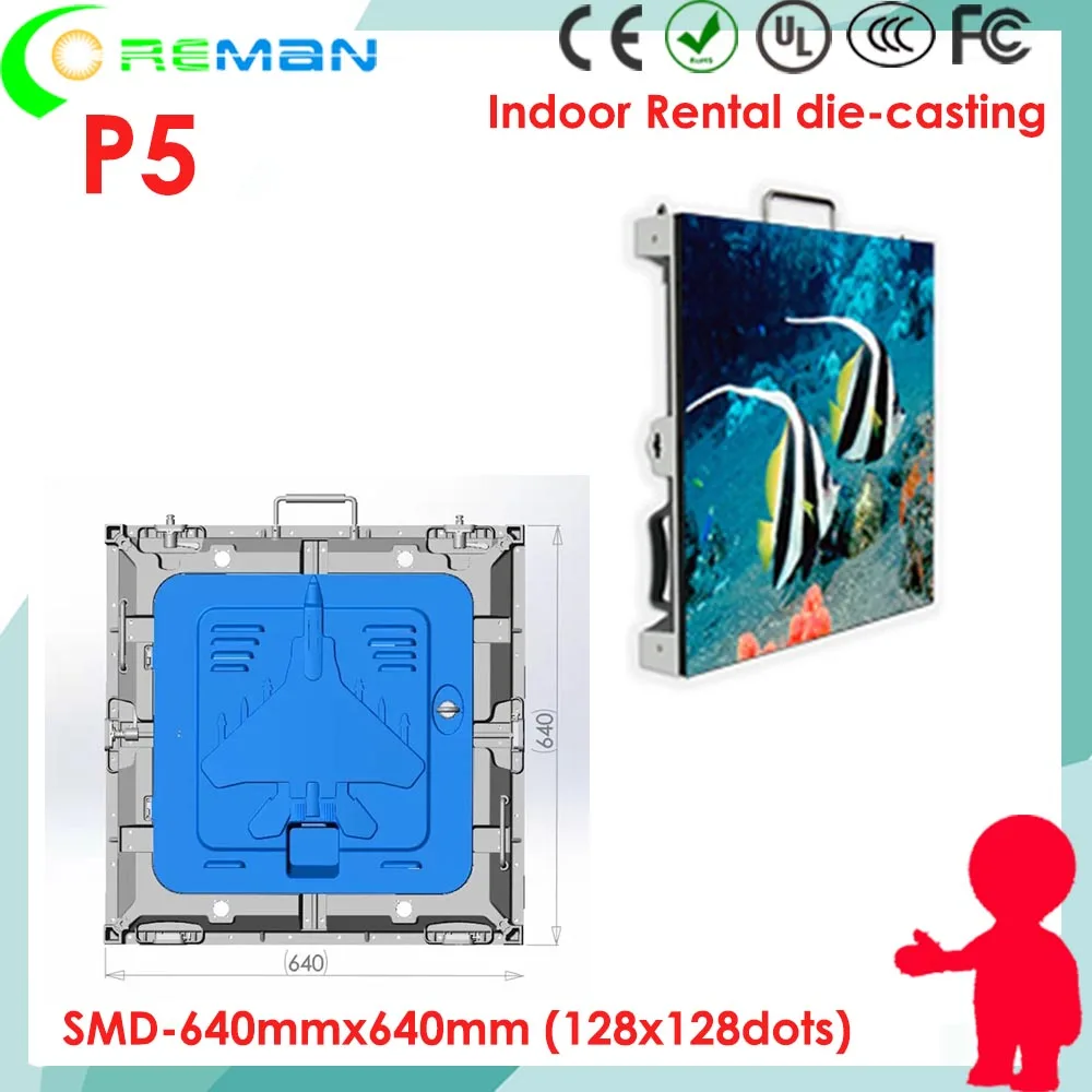 Rgb светодиодная матрица p5 smd2121 шкаф 640x640 Китай мобильный светодиодный дисплей для