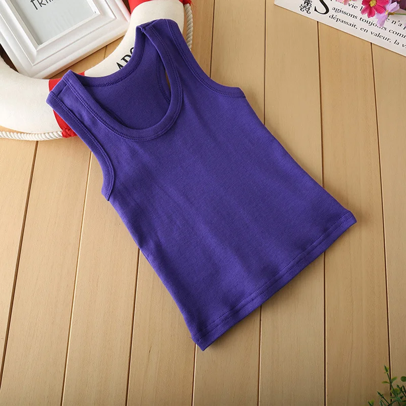 Детское нижнее белье 100% хлопок майки для мальчиков и девочек топы маленьких