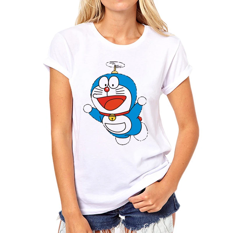 Летние женские Топы с коротким рукавом Doraemon футболки с цифровым принтом заводские магазины могут быть настроены 10W-4 - Цвет: 17