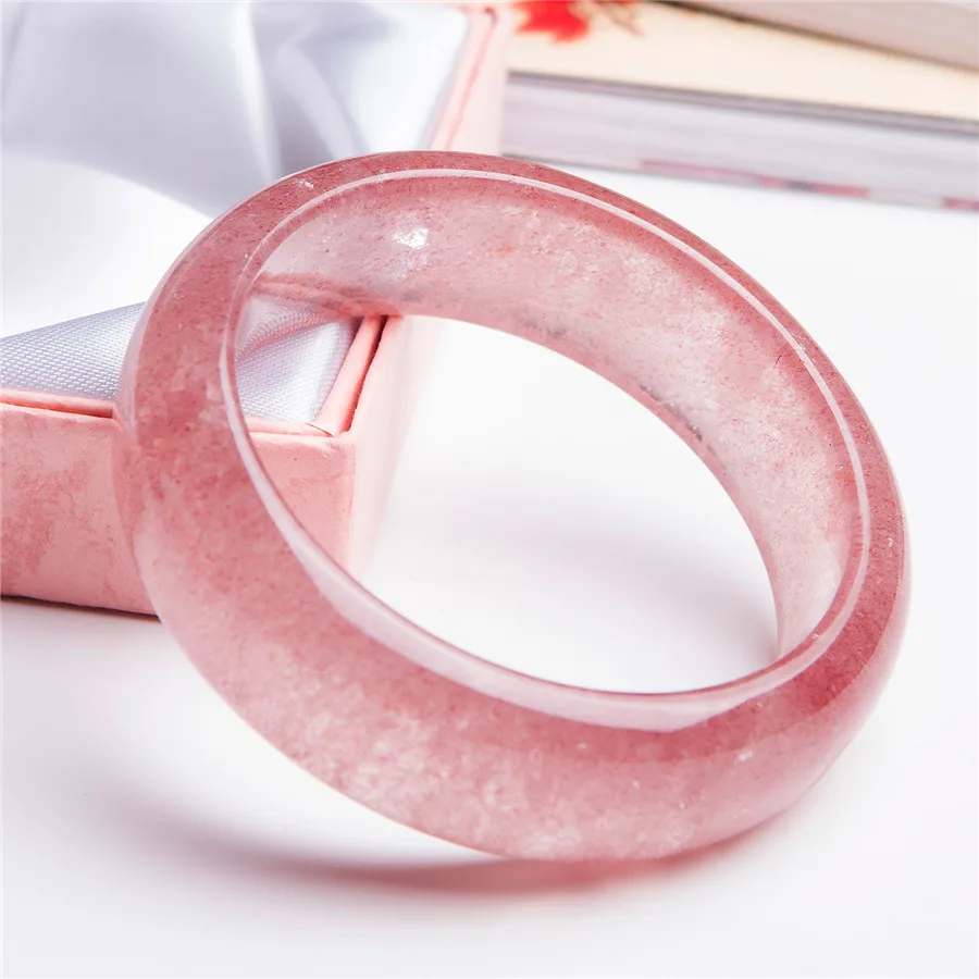 Подлинная красная натуральная клубника кварцевые браслеты женские модные