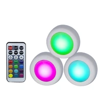 xsky wireless under cabinet lights led puck light rgb 12color dimmable touch sensor night lamp for closet wardrobe stair kitchen