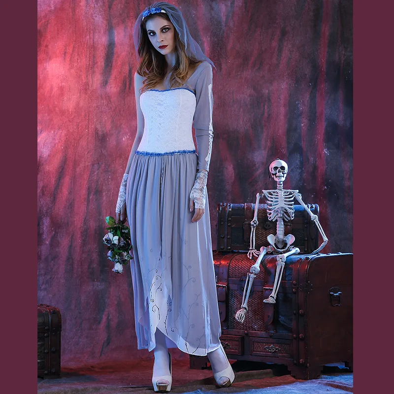 Сексуальное платье с принтом скелета вампира маскарадное для косплея маскарада