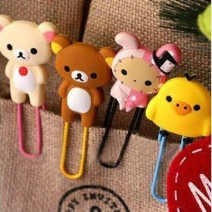 2017 г. бумажные ремесленные реле бесплатная доставка Rilakkuma Kawaii Сери Klip закладки /Memo