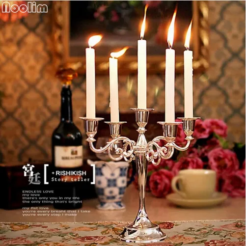 Металлический Подсвечник NOOLIM серебряная канделябра стенд свадебных орнаментных
