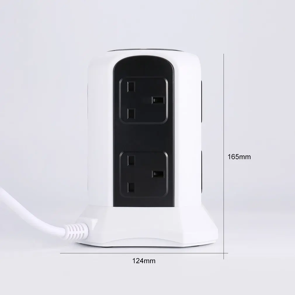 10 способ Вертикальная умная башня электрическая полоса удлинитель 4 usb-адаптер многофункциональная электрическая вилка с переключателем