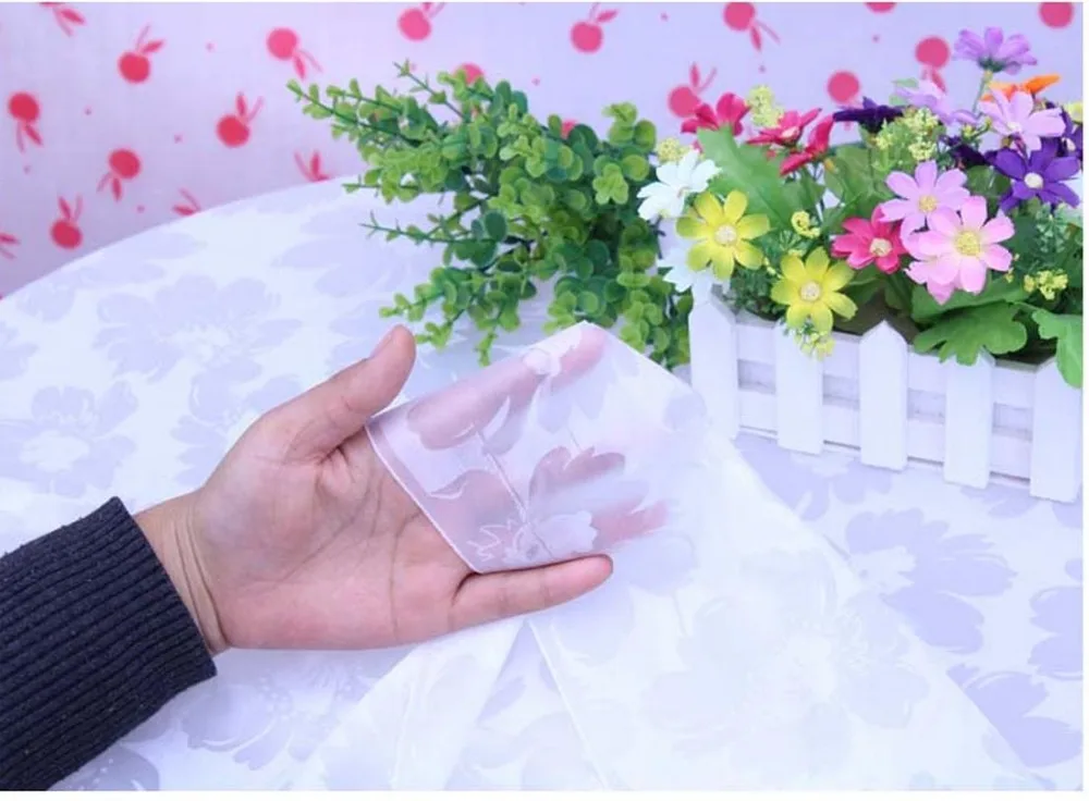 Водонепроницаемый Одноразовая Скатерть Белый пион Снежинка с толстой