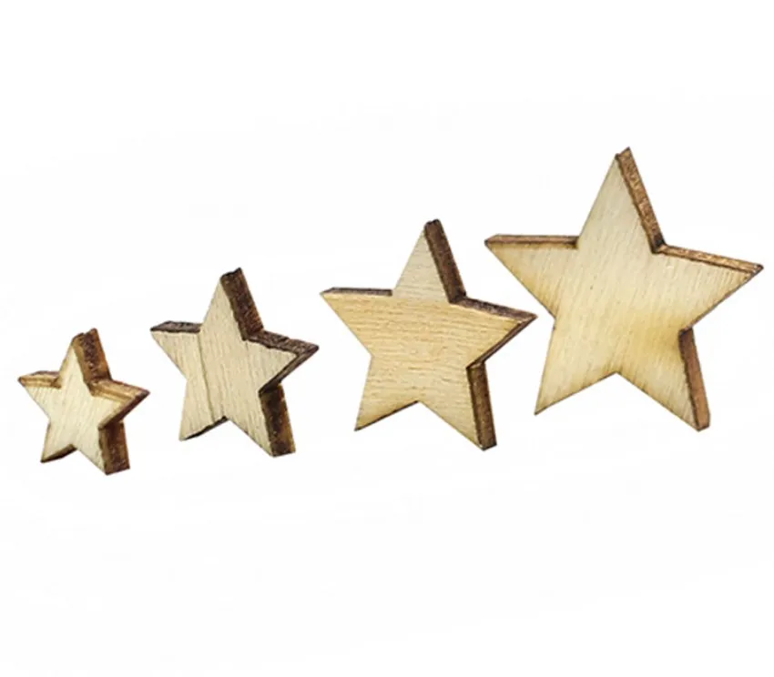 100 шт. деревянные пуговицы в форме звезды | Дом и сад