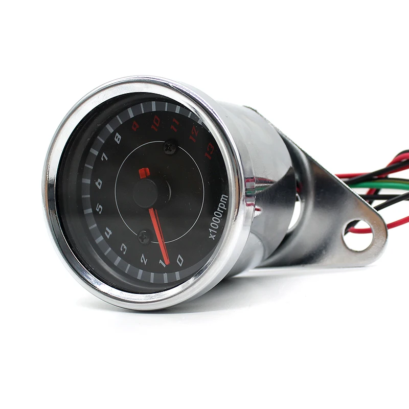 1000 RPM universal motorcycle tachometer LED Screen DC 12V Meter Gauge 13K speedometer for honda Yamaha Suzuki | Автомобили и