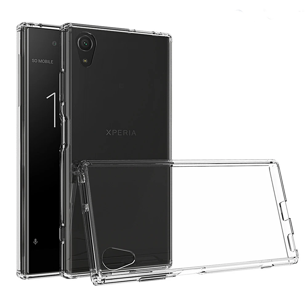 Для sony Xperia XA1 Plus чехол Кристальный Гибридный Бампер прозрачный жесткий акриловый защитный чехол для телефона задняя крышка для sony XA1 Plus G3412 5," Coque