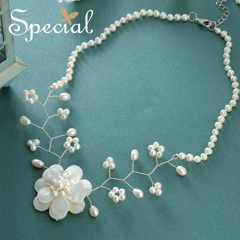 Специальное ожерелье и подвеска из натурального жемчуга большой цветок Морская